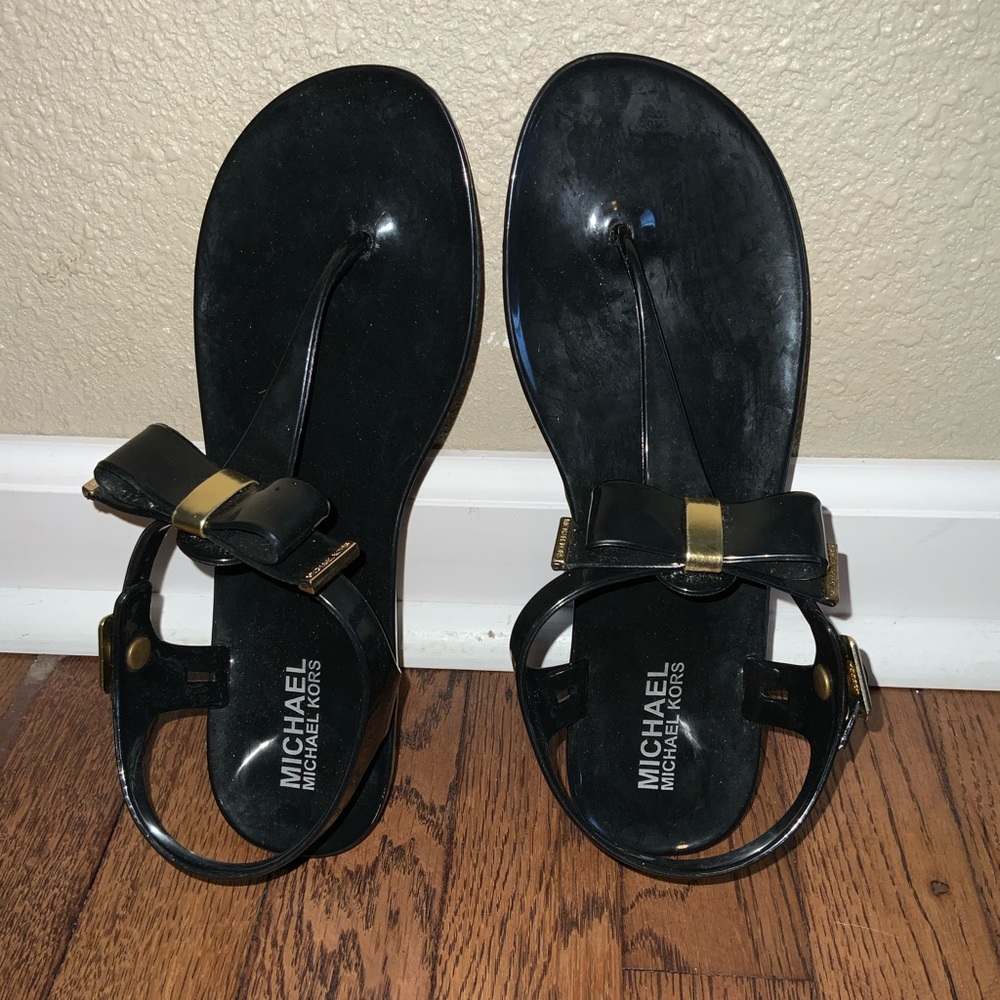 Michael Kors jelly sandal bow detail sz 5 fit 7